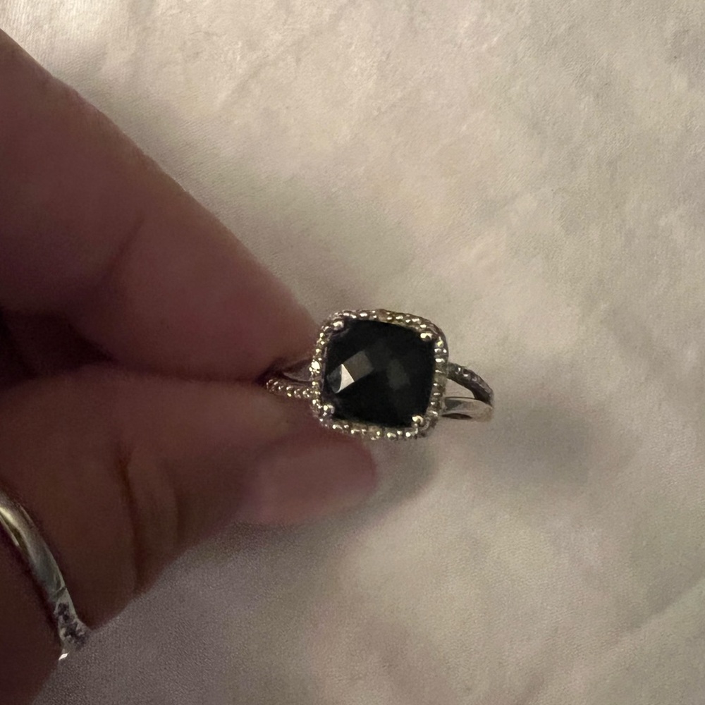 Onyx and 10k Sterling silver ring